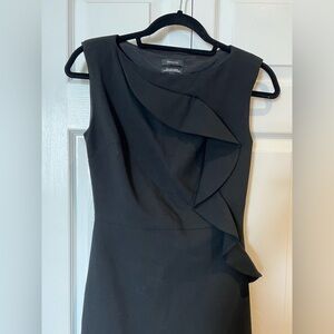 RW&Co Black Sleeveless Ruffle Dress, Size 0